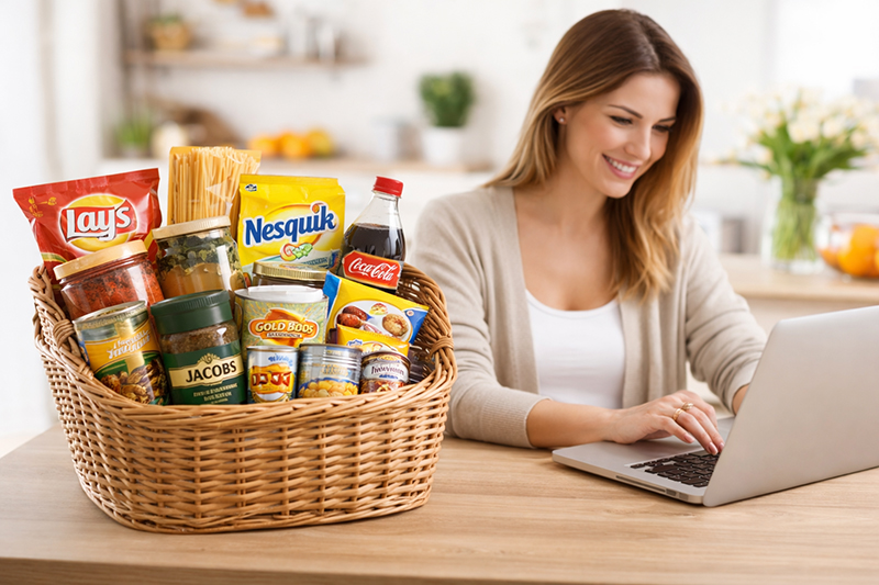 Онлайн вибір продуктів у каталозі з різними категоріями товарів